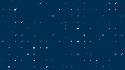 Poster - template animation of evenly spaced cupid arrow symbols of different sizes and opacity. animation of