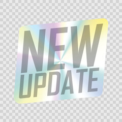 Poster - vector illustration modern label new update. web banner element.