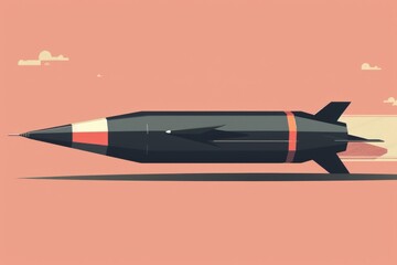 Poster - A black and red jet soaring through the sky, suitable for aviation concepts