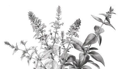 Poster - Simple illustration of flowers in a vase, suitable for various design projects