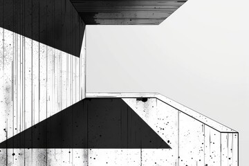 Poster - Black and white photo of a building, suitable for architectural projects