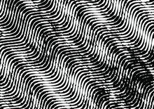 Line Art Optical Art. Psychedelic Abstract Background. Monochrome Background. Optical Illusion Style. Black Dark Background. Modern Pattern. Abstract Graphic Texture. Graphic Ornament
