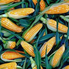 Aufkleber - A stack of corn kernels, suitable for agricultural concepts