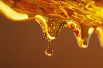Poster - A single drop of liquid dripping down. Can be used for scientific or artistic projects