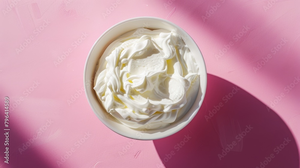 Health-focused image of creamy Greek yogurt, enhanced with probiotics ...