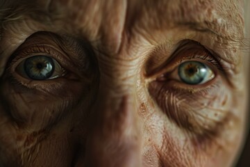 Poster - Detailed close up of an older woman's eyes. Perfect for medical or beauty concepts