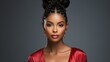 © Molang Visual - b'portrait of a beautiful black woman wearing a red dress'