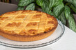 Neapolitan pastiera, a typical dessert from Naples made with eggs, flour, sugar, vanilla and wheat