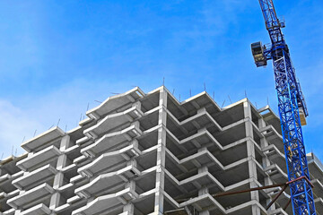 Wall Mural - Tower crane and construction