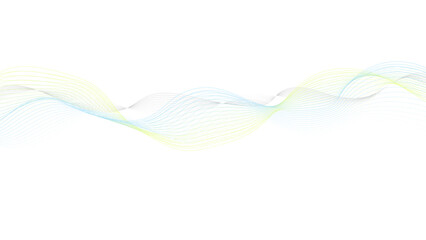Wall Mural - abstract blue and yellow wave geometric technology, abstract technology lines backgrounds by wave li