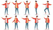 © Noman - man with open arms.character in various poses wide-op