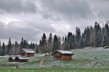 Sticker - Paysage de montagne dans le Jura.