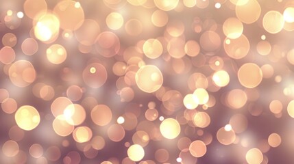Wall Mural - Warm Golden Bokeh Lights Background for Festive Occasions
