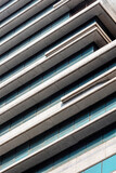 Fototapeta Perspektywa 3d - Modern building facade. Business industrial background