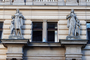 Wall Mural - Monumental architecture in the old town of Prague, Czech Republic