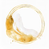 Fototapeta  - Złota okrągła namalowana ramka