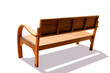 wood bench isolated
