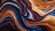 Swirls of ochre, indigo, and rosewood blending together to form a captivating abstract paint scene.