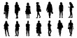 woman silhouettes on the white background volume 1