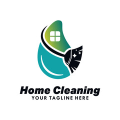 Poster - home cleaning service logo design