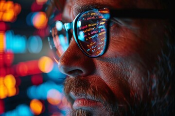 Poster - This image captures a defocused view of vibrant bokeh lights, creating an abstract and mysterious atmosphere