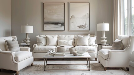 Wall Mural - Use a neutral color palette with subtle accents for a timeless look.