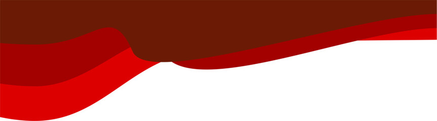 Poster - Modern Business Red Header Design Border Wavy Shape. header element