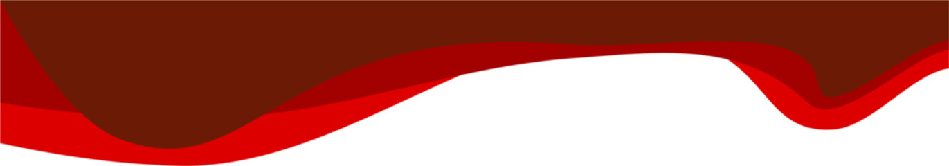 Poster - Modern Business Red Header Design Border Wavy Shape. header element