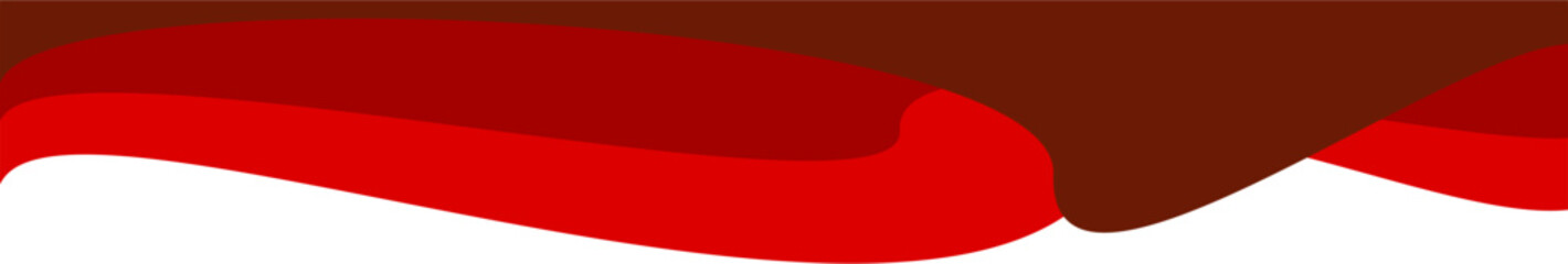 Poster - Modern Business Red Header Design Border Wavy Shape. header element
