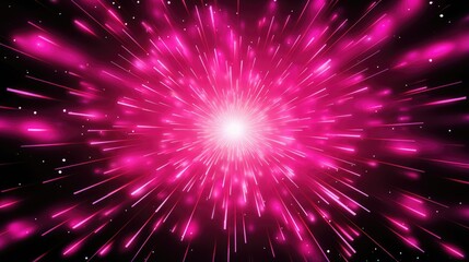 Wall Mural - Vibrant Pink Light Burst Abstract Background