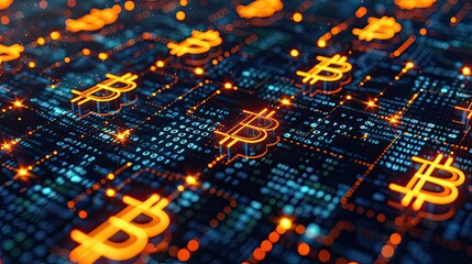 Poster - A computer screen with a bunch of orange