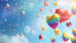 heart in rainbow color. LGBT pride symbol background.