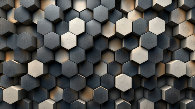 Abstract blue background with a seamless pattern of 3D cubes,Colorful Geometric Triangle Mosaic Texture Art