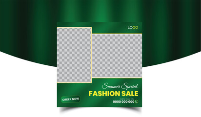 Wall Mural - Summer Fashion sale social media post design instragram post template