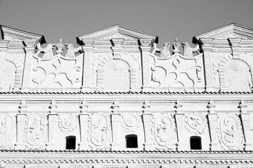 Wall Mural - Kazimierz Dolny, Poland. Architecture of Poland. Black and white retro filter photo.