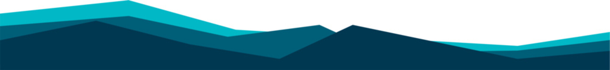 Poster - Modern Business Blue Footer Design Border Geometric Shape