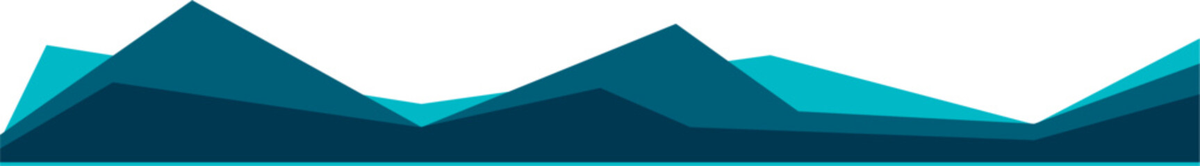 Poster - Modern Business Blue Footer Design Border Geometric Shape