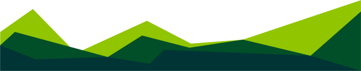 Poster - Modern Business Green Footer Design Border Geometric Shape