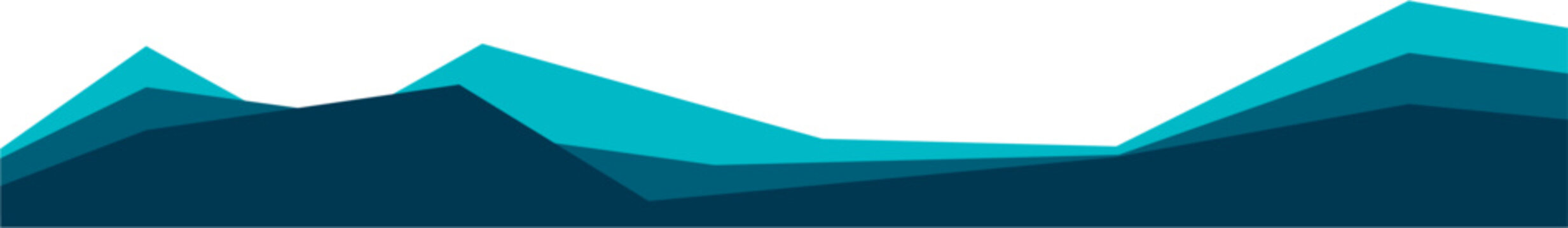 Modern Business Blue Footer Design Border Geometric Shape