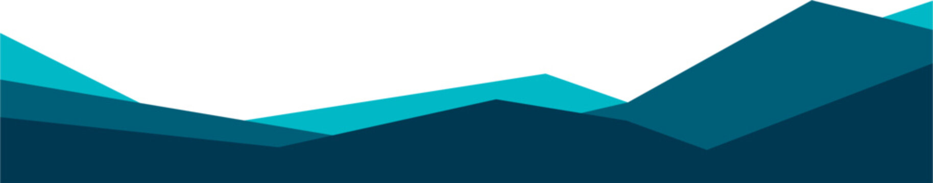 Modern Business Blue Footer Design Border Geometric Shape