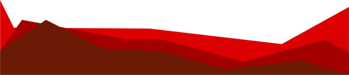 Poster - Modern Business Red Footer Design Border Geometric Shape