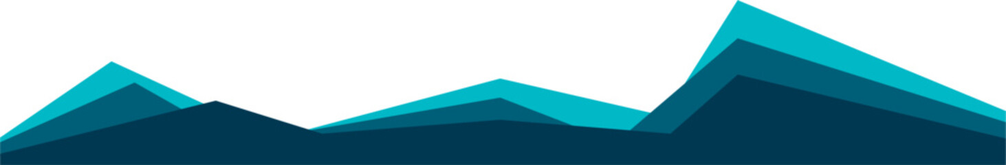 Poster - Modern Business Blue Footer Design Border Geometric Shape