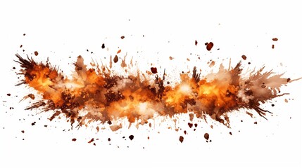 Wall Mural - Explosion border isolated on white background.