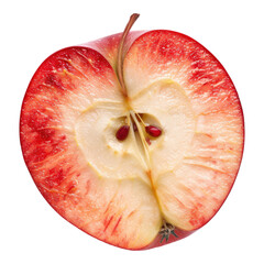 Wall Mural - Sliced apple isolated on transparent background