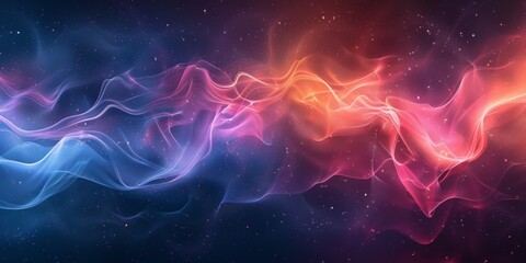 Wall Mural - A colorful, swirling galaxy of stars and nebulae