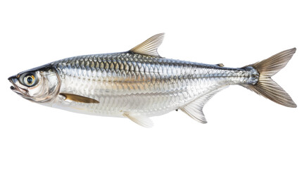 Canvas Print - Fishing target, milkfish isolated on white background