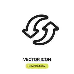 Fototapete - Recycling icon vector. Linear-style sign for mobile concept and web design. Recycling symbol illustration. Pixel vector graphics - Vector.	
