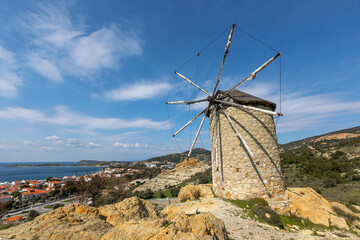 Wall Mural - Foça is a town and windmill on the Aegean coast in Turkey's Izmir province.