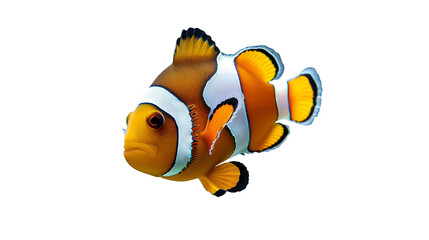 Wall Mural - Ocellaris clownfish isolated on white background