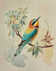 Wall Mural - European bee eater art